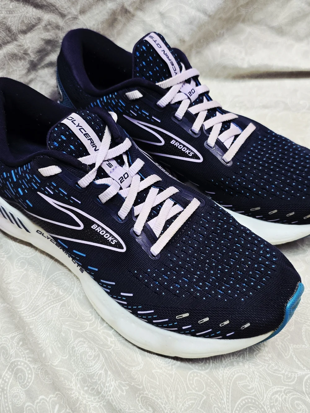 Brooks Glycerin GTS 20 Women's Running Shoes Size 10 B Medium Blue Purple